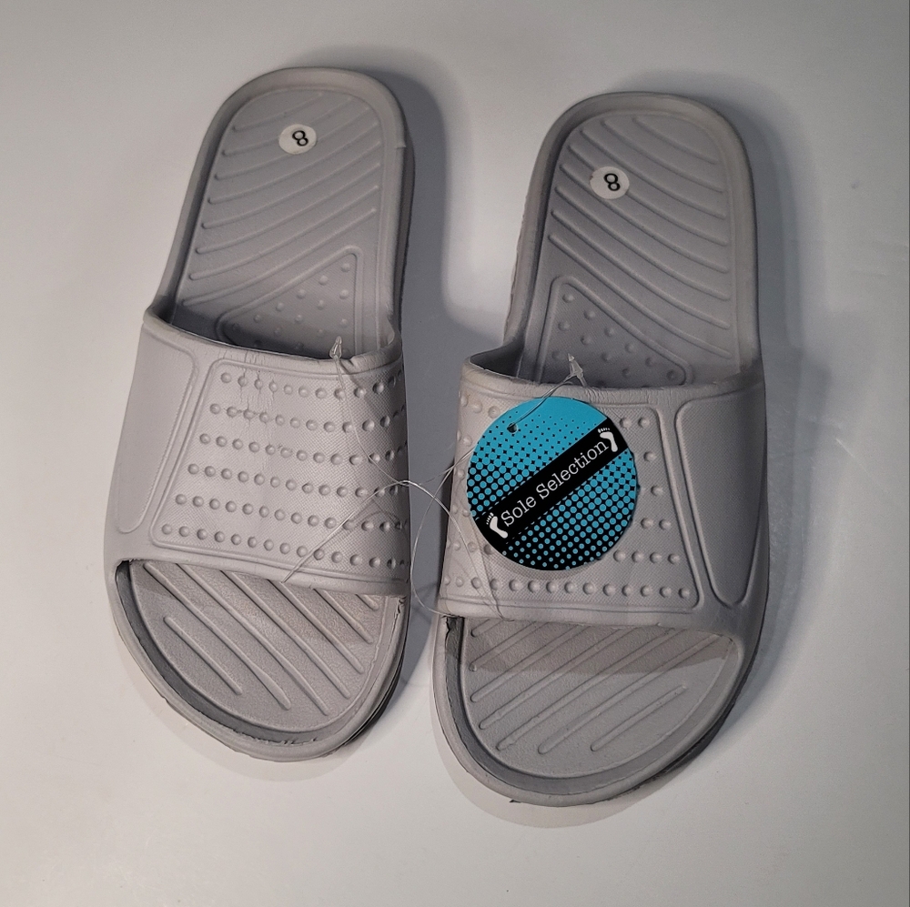 Gray Slide Sandals